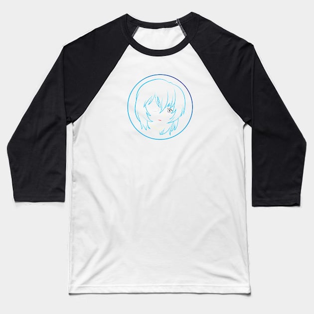 Rei Ayanami's Face - 06A Baseball T-Shirt by SanTees